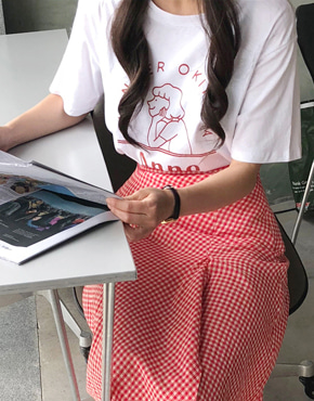 오키나와 레터링 반팔 티셔츠(아이보리/핑크/베이지)